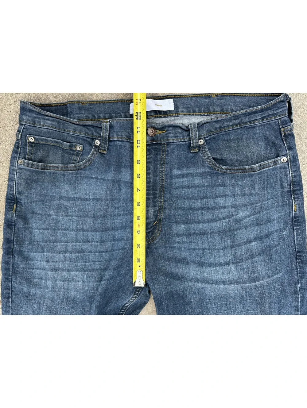 Signature by Levi Strauss Jeans Mens 38x32 Blue Denim Straight Leg Stretch